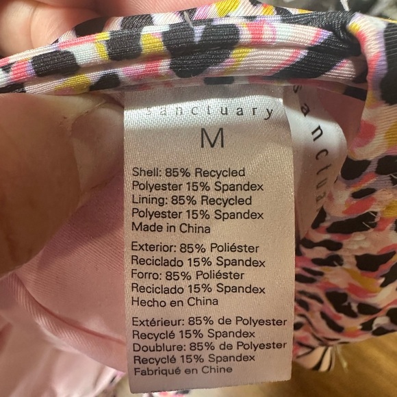 Sanctuary Womens Pink Underwire Animal Print Beachwear Bikini Swim Top NWT - Picture 6 of 6